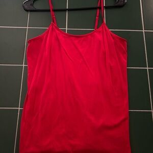 Time and Tru Red Fitted Sleeveless Camisole